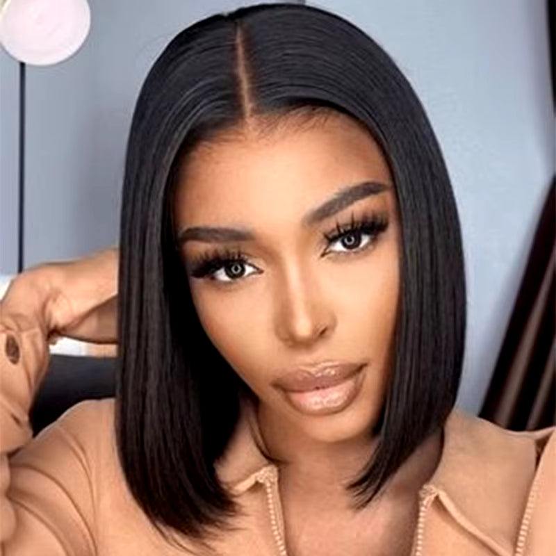 Hot Sale Short BOB Wig T Part Side Part Bob Wigs Lace Frontal Cuticle Aligned Pre Plucked Brazilian Human Hair for Black Women