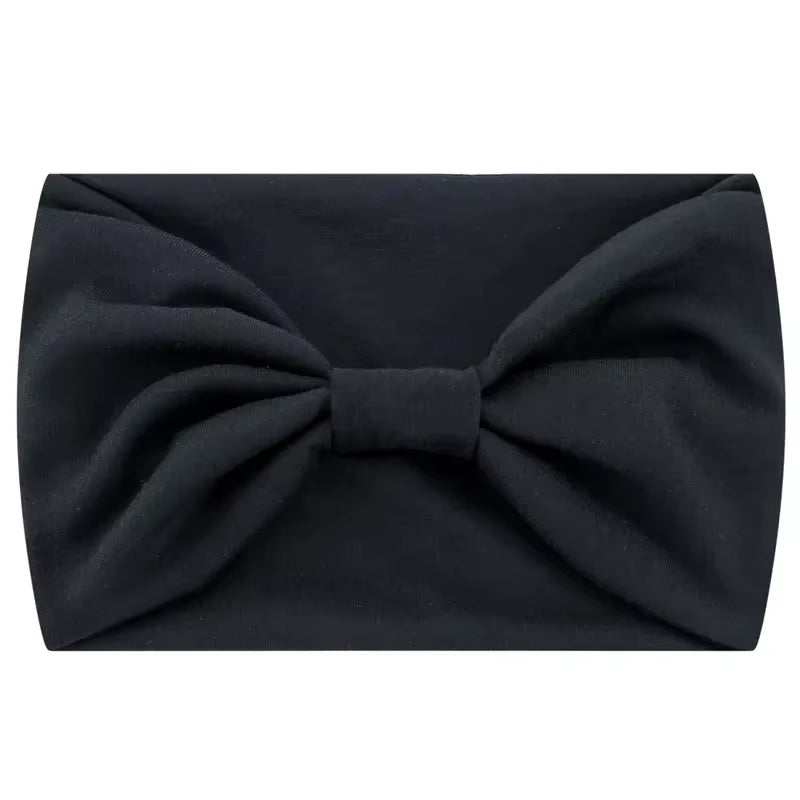 Head Band Women Hair Accessories Solid Wide Headband Bowknot Turbans Wash Face Make-Up Hair Band Sports Running Yoga Headbands
