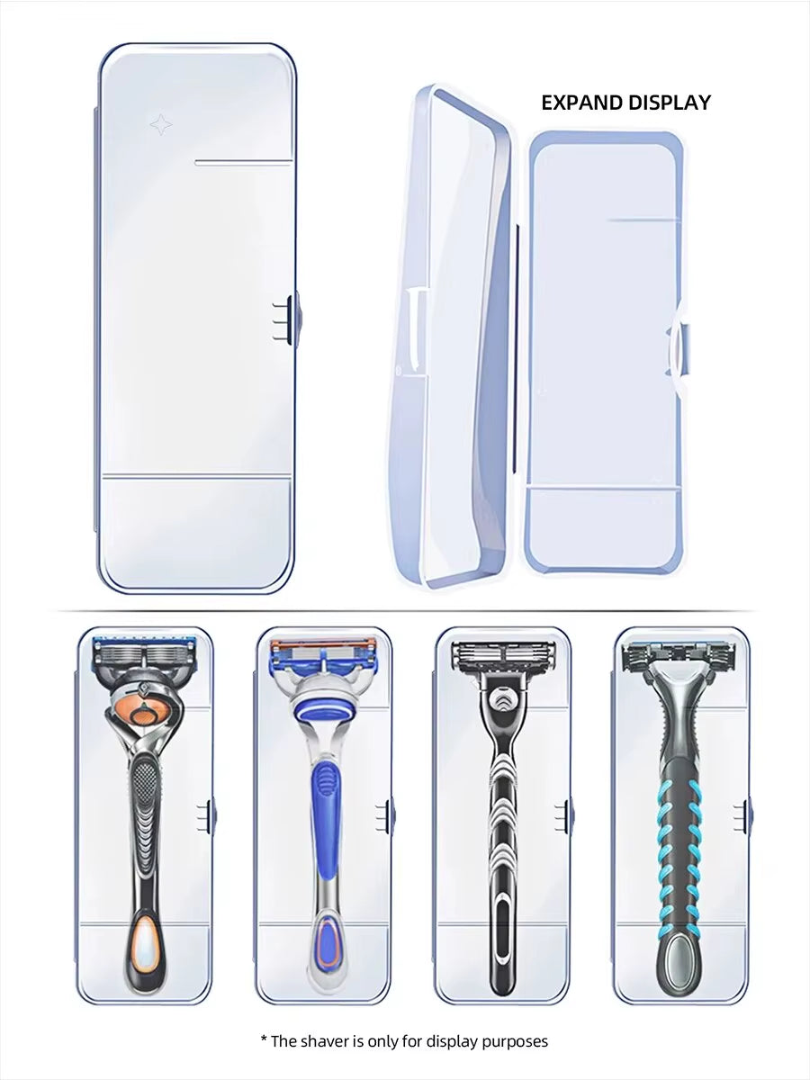 Manual Shaver Storage Box Specialized Tool Holder for Business Trips Double-Layer Multifunctional Portable