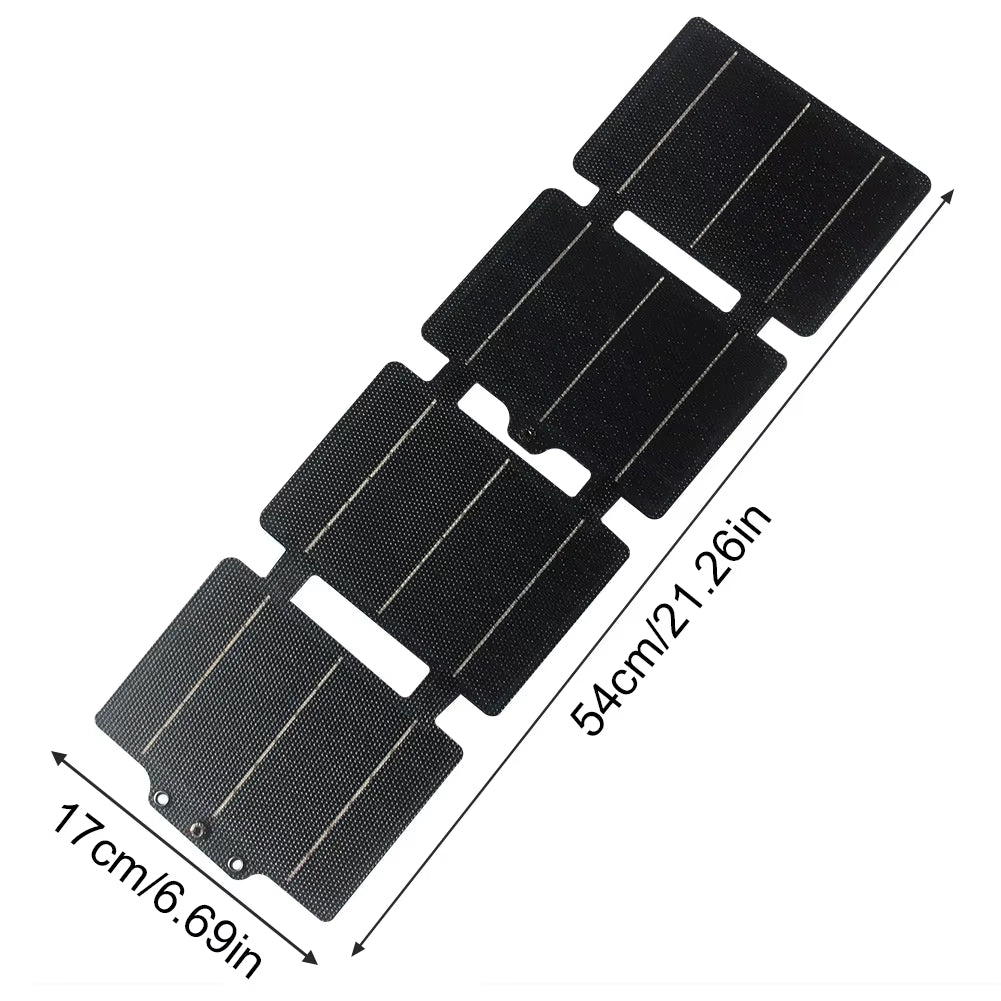 20W Flexible ETFE Solar Panel Charger Usb/Type-C Foldable Solar Panels IPX6 Waterproof Flexible Folding Solar Charger for Phone