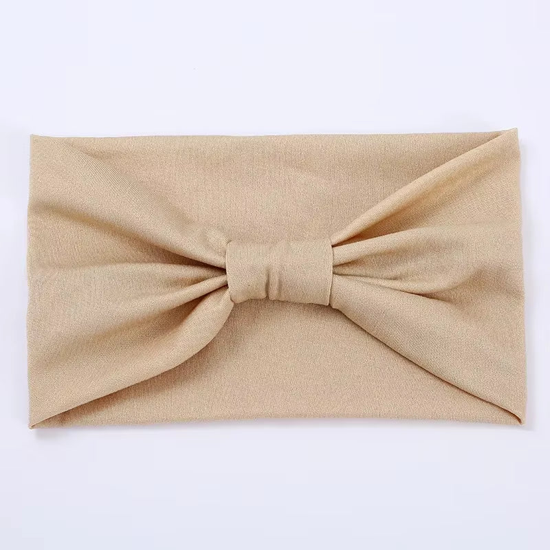 Head Band Women Hair Accessories Solid Wide Headband Bowknot Turbans Wash Face Make-Up Hair Band Sports Running Yoga Headbands