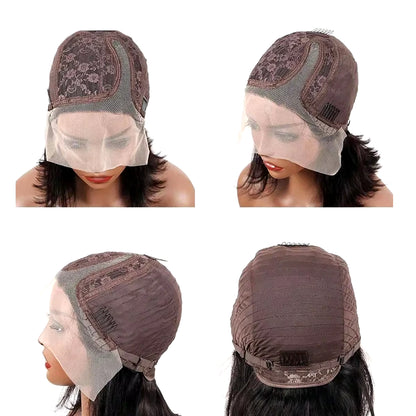 Hot Sale Short BOB Wig T Part Side Part Bob Wigs Lace Frontal Cuticle Aligned Pre Plucked Brazilian Human Hair for Black Women